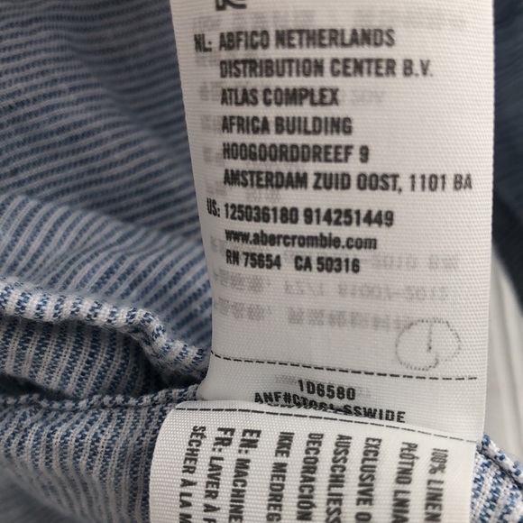 Abercrombie & Fitch Men’s 100% Linen Shirt - Picture 8 of 11